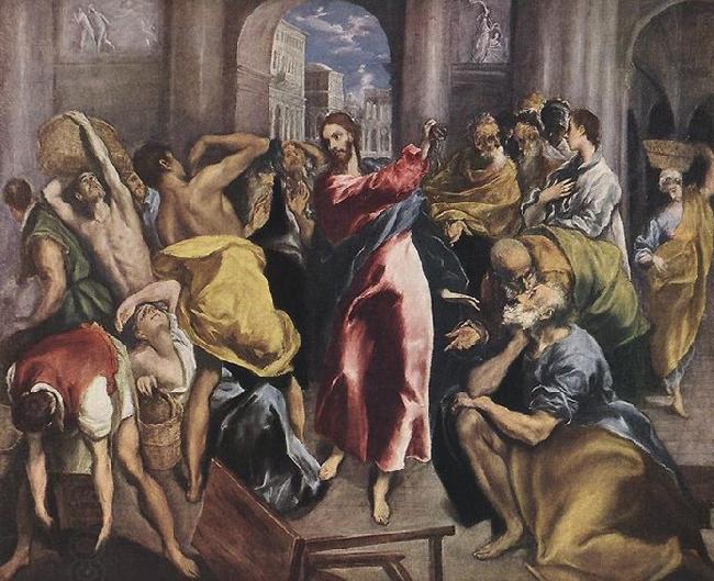 El Greco Christus treibt die Handler aus dem Tempel oil painting picture